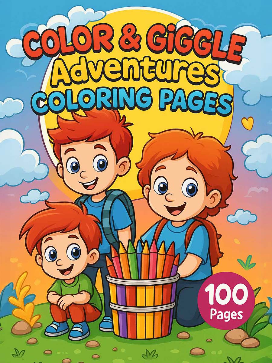 Color & Giggle Adventures - 100 Kids Coloring Pages