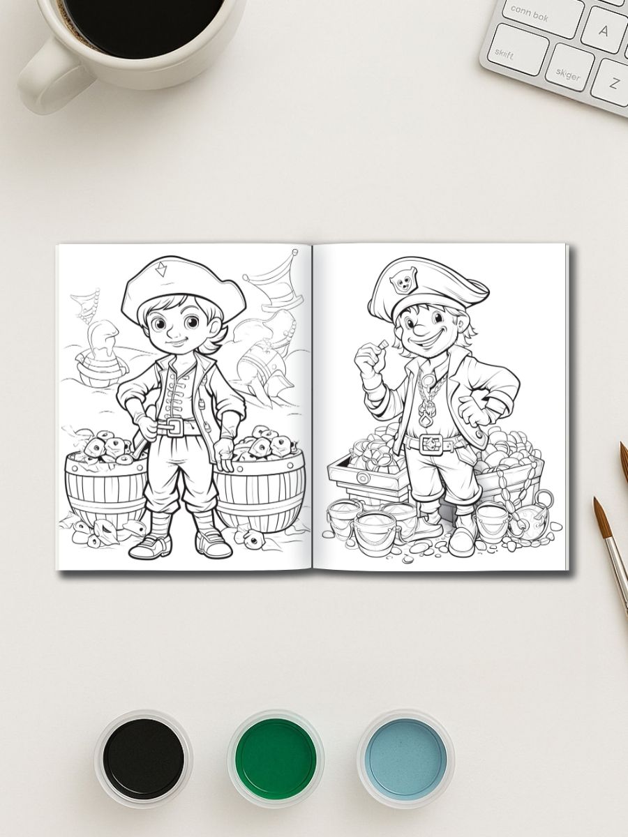 Pirates Ahoy! – 50 Swashbuckling Coloring Pages - Image 3