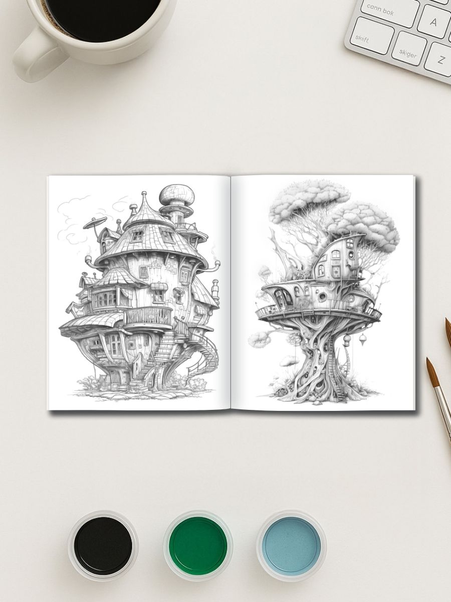 Tomorrow’s Fairyland – 100 Futuristic Fairy House Pages - Image 3