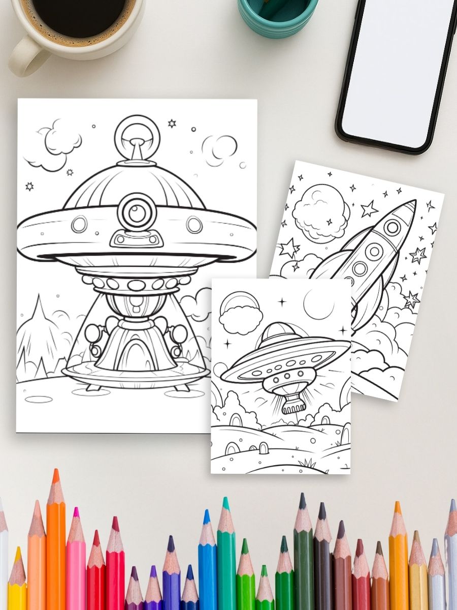 Kids in Space – 50 Intergalactic Adventures to Color - Image 3